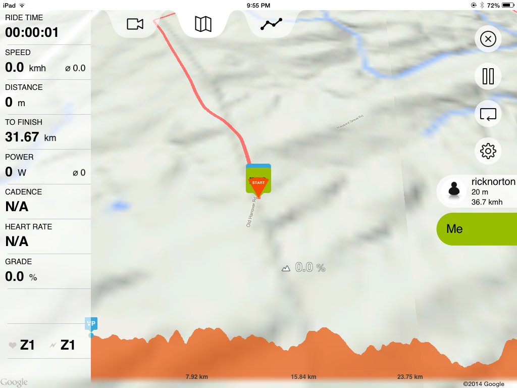 Route map view