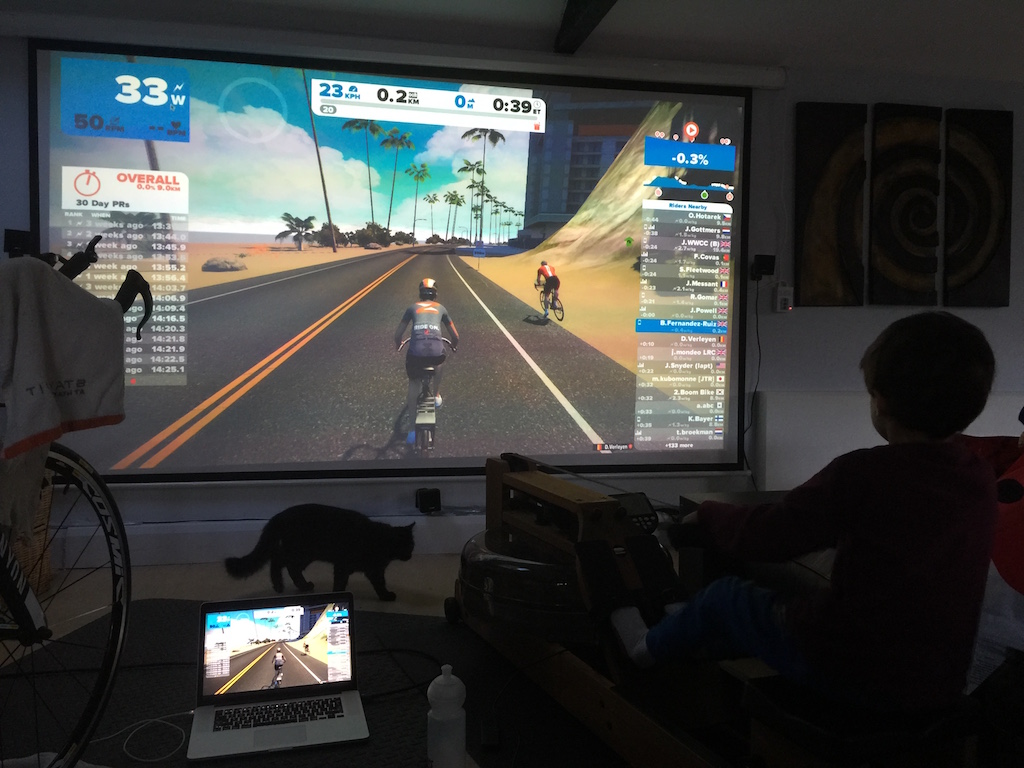 Hugo Rowing in Zwift